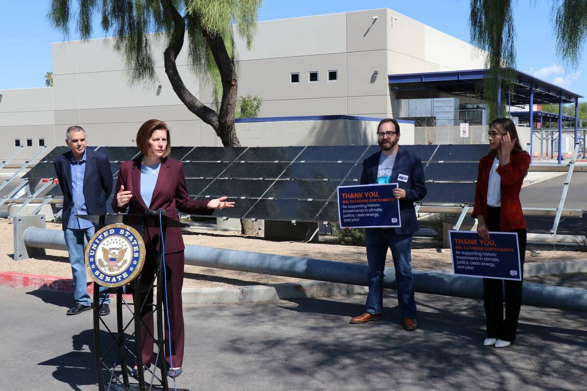 Sen. Catherine Cortez Masto speaking on how the Inflation Reduction Act will impact Nevada's cl ...