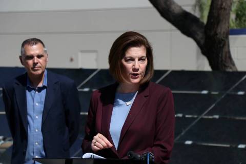 Sen. Catherine Cortez Masto touted the clean energy benefits provided by the Inflation Reductio ...