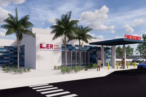 Rendering of the ER at West Craig Road to be built in 2023. (The Valley Health System)