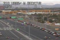 US 95 at Decatur Blvd. just after 6 p.m. on Sunday, Aug. 21, 2022. (RTC FastCam)