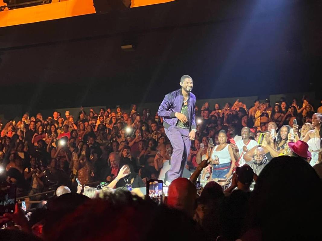 Usher performs on the opening night of his "My Way" residency at Dolby Live at Park MGM on Frid ...