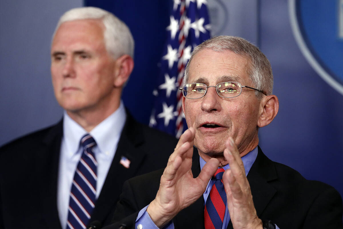 Dr. Anthony Fauci, director of the National Institute of Allergy and Infectious Diseases, speak ...