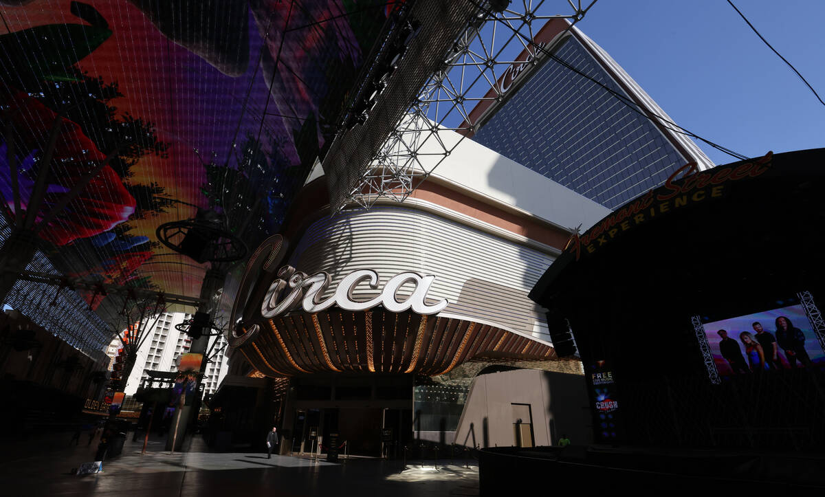 Circa at the Fremont Street Experience in downtown Las Vegas Monday, Aug. 22, 2022. (K.M. Canno ...