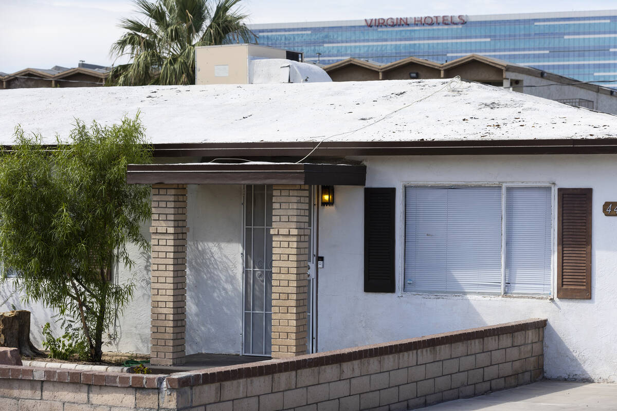 A real estate property owned by Ed Uehling in Las Vegas is seen on Thursday, Aug. 25, 2022. New ...