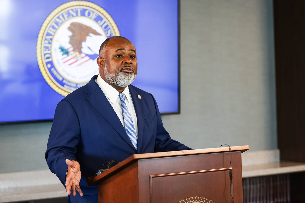 Jason Frierson, who was sworn in as the U.S. attorney for the district of Nevada in mid-May, in ...