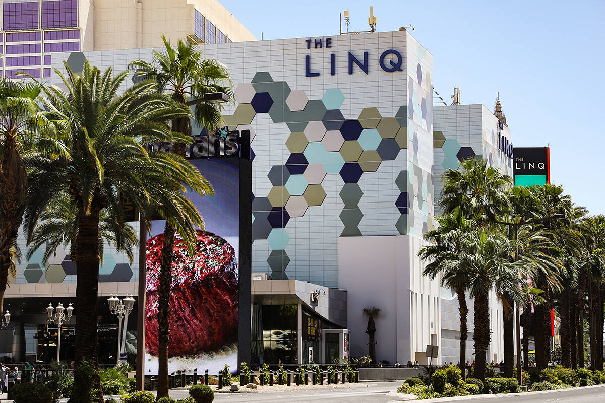 The Linq Hotel on the Strip in Las Vegas, Monday, May 3, 2021. (Rachel Aston/Las Vegas Review-J ...