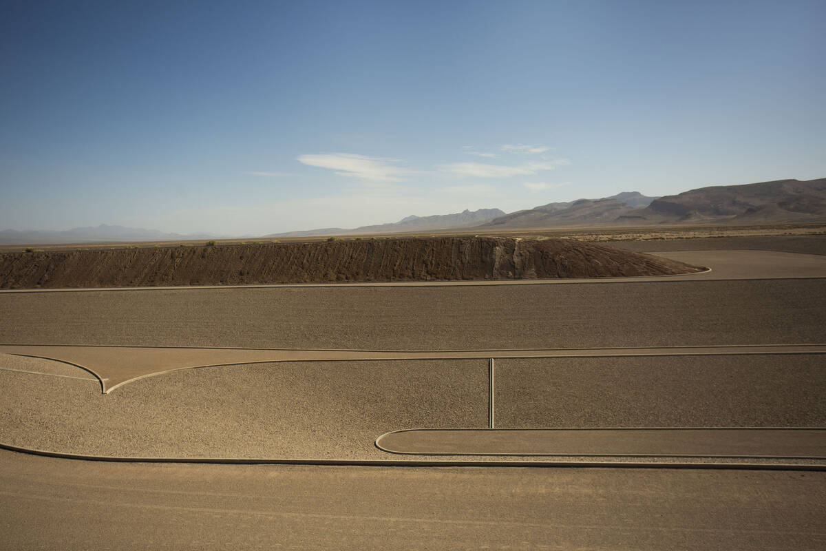 Forty-two years in the making, Michael Heizer's vast land art sculpture "City" is a mile-and-a- ...