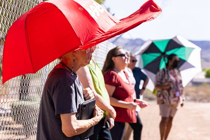 Umbrellas will be a good idea to create some shade this week. Sunny conditions with a high near ...