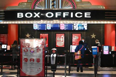 FILE - Movie theaters reopen after COVID-19 closures on March 5, 2021, in New York. For one day ...