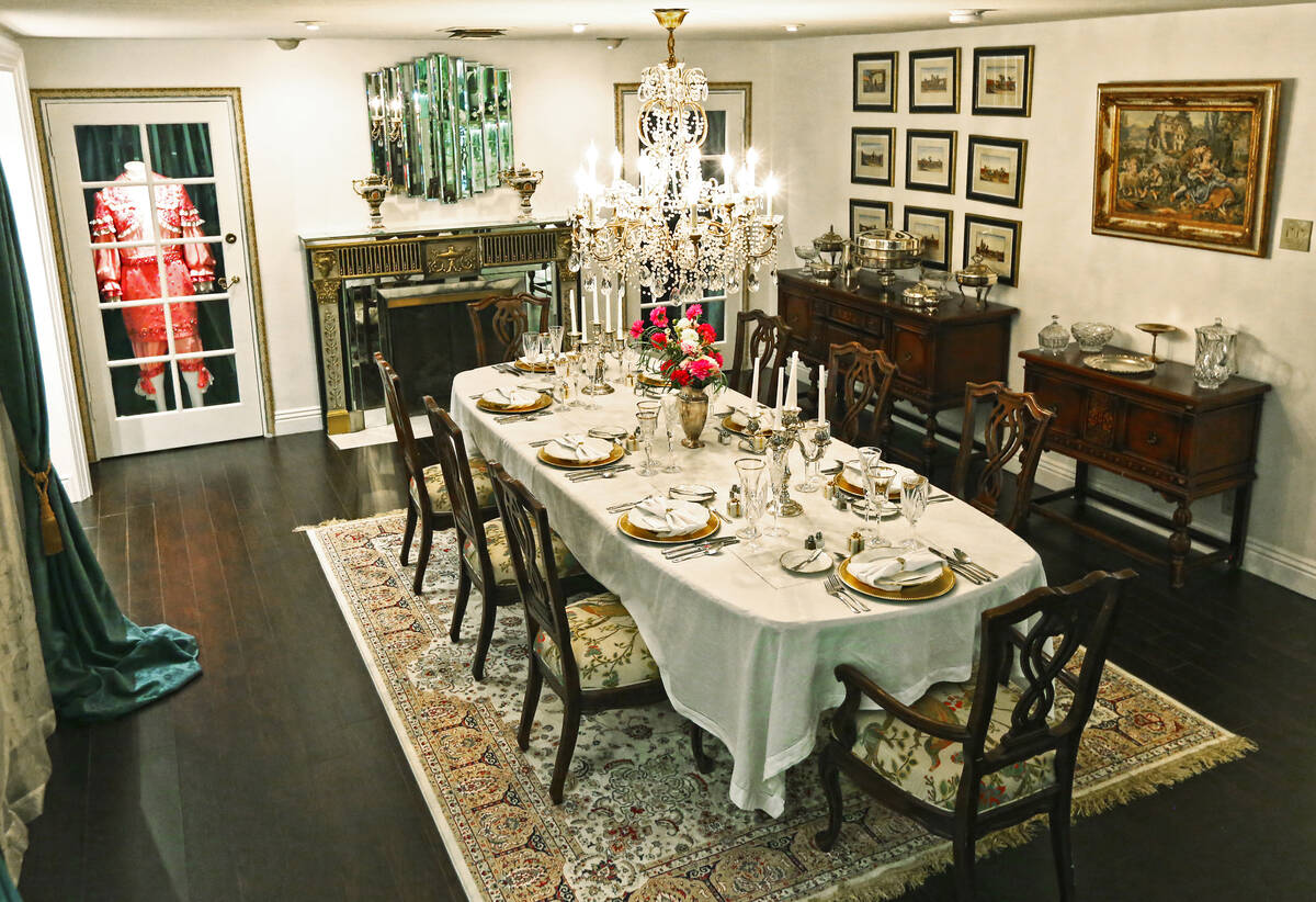 The dinning room of The Liberace Mansion. (Las Vegas Review-Journal file)