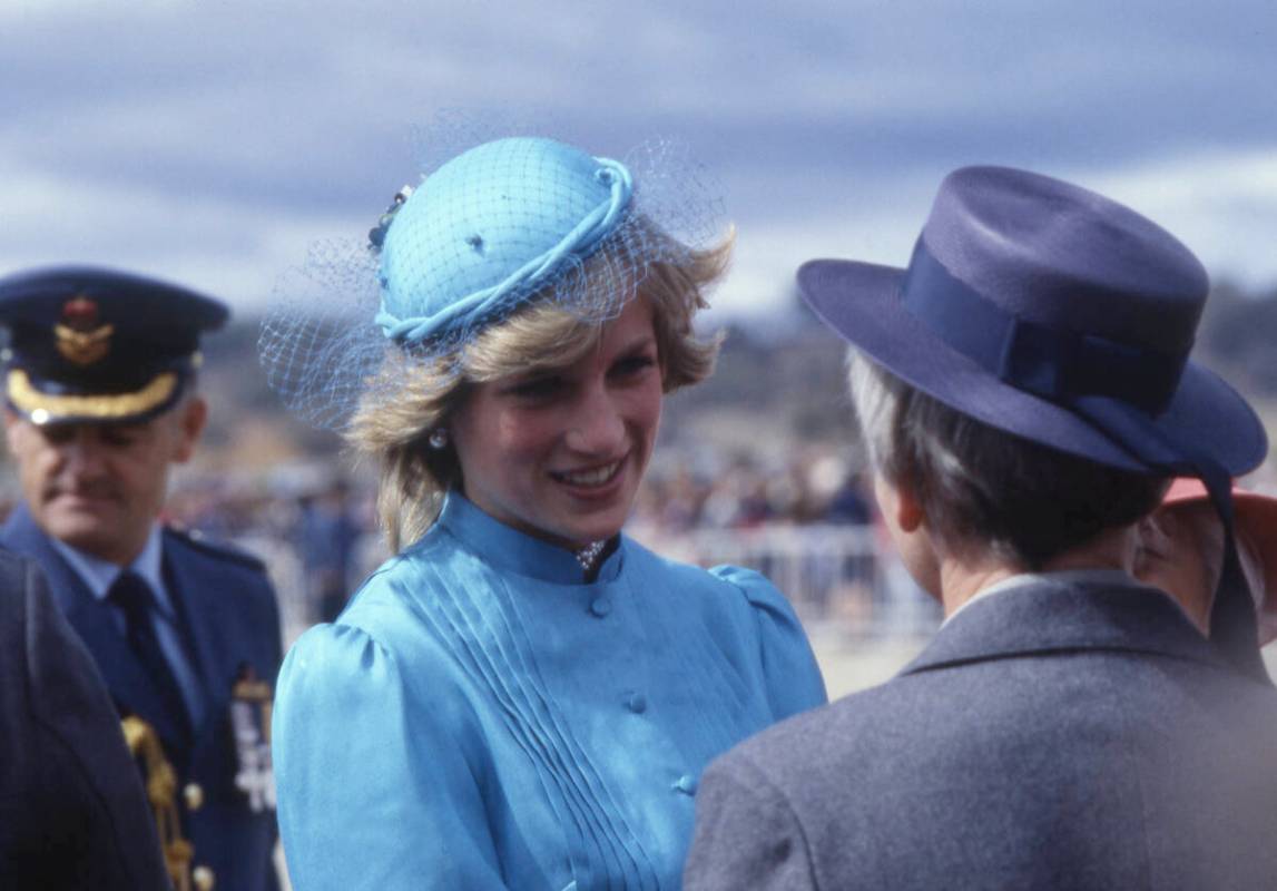 Britain's Princess Diana, with her husband Prince Charles, unseen, after their arrival at Canbe ...