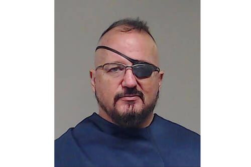 This photo, provided by the Collin County Sheriff's Office shows Stewart Rhodes. Prosecutors ha ...