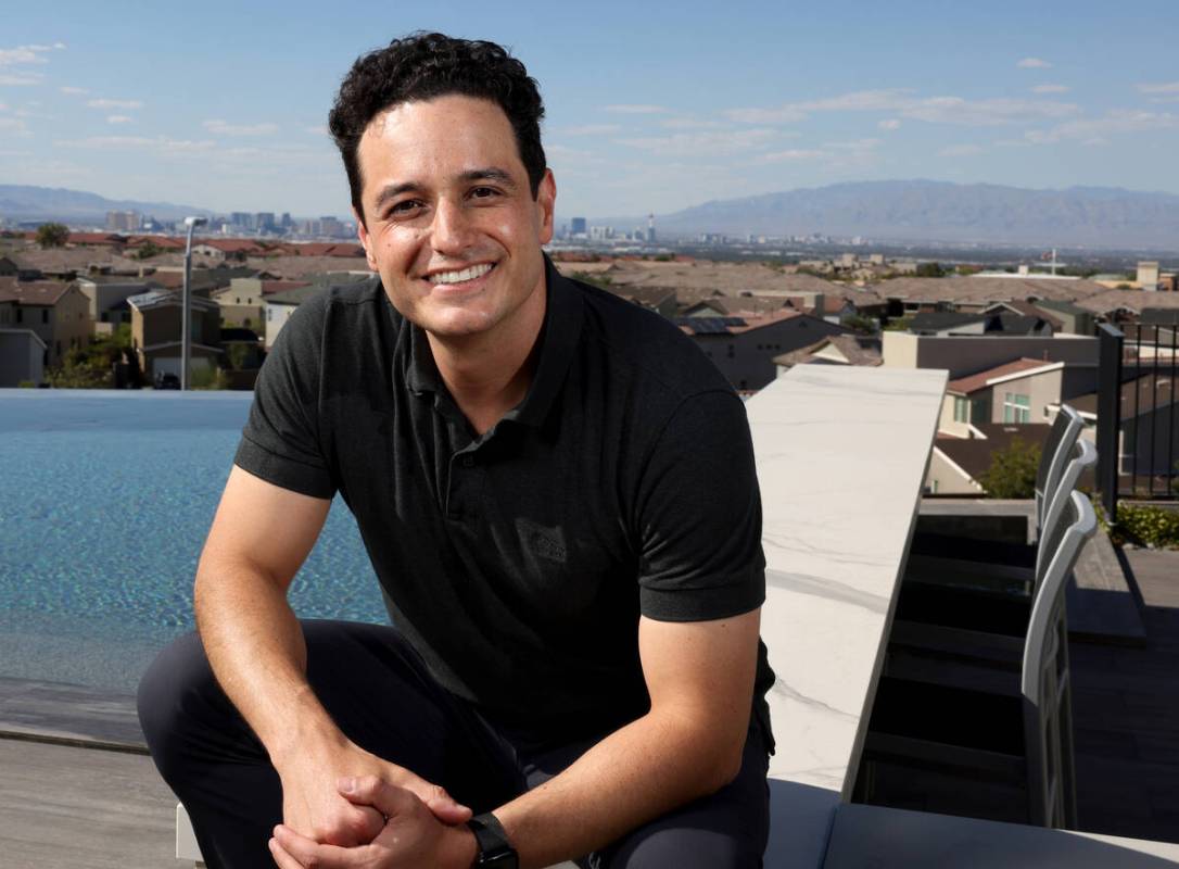 Eric Velasquez Frenkiel, founder and CEO of Pomelo, at his Henderson home Wednesday, Aug. 31, 2 ...