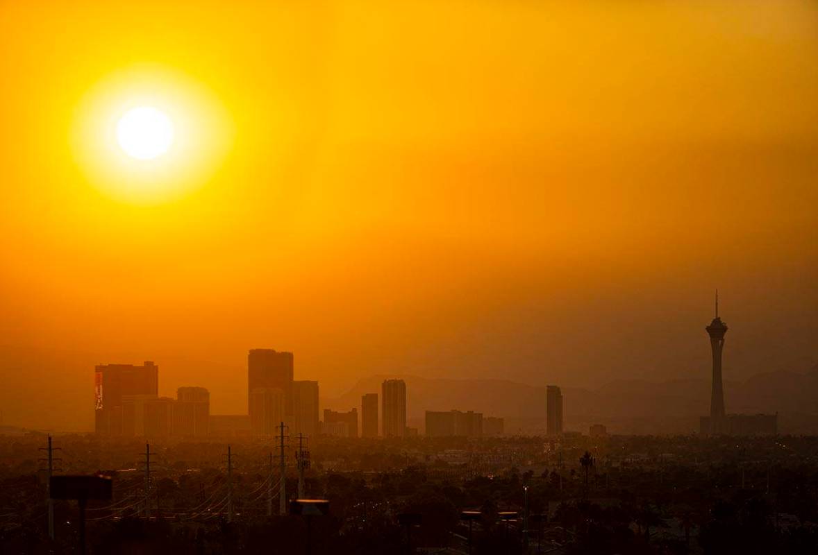 FILE - A high near 109 is forecast for Las Vegas on Friday, Sept. 2, 2022, according to the Nat ...