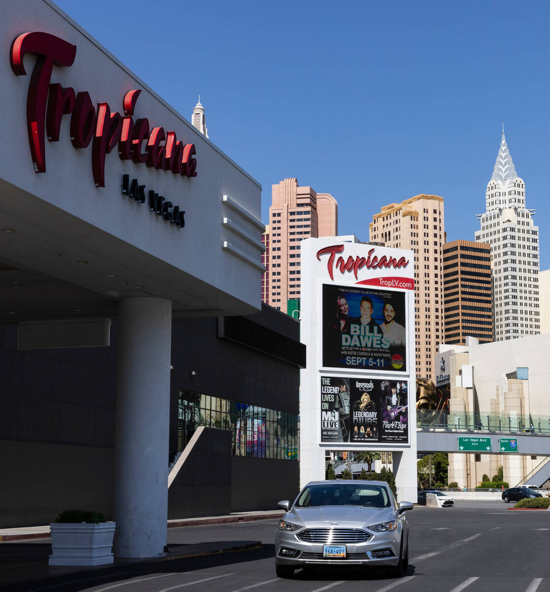 The Tropicana hotel-casino is seen on Wednesday, Sept. 7, 2022, in Las Vegas. The Nevada Gaming ...