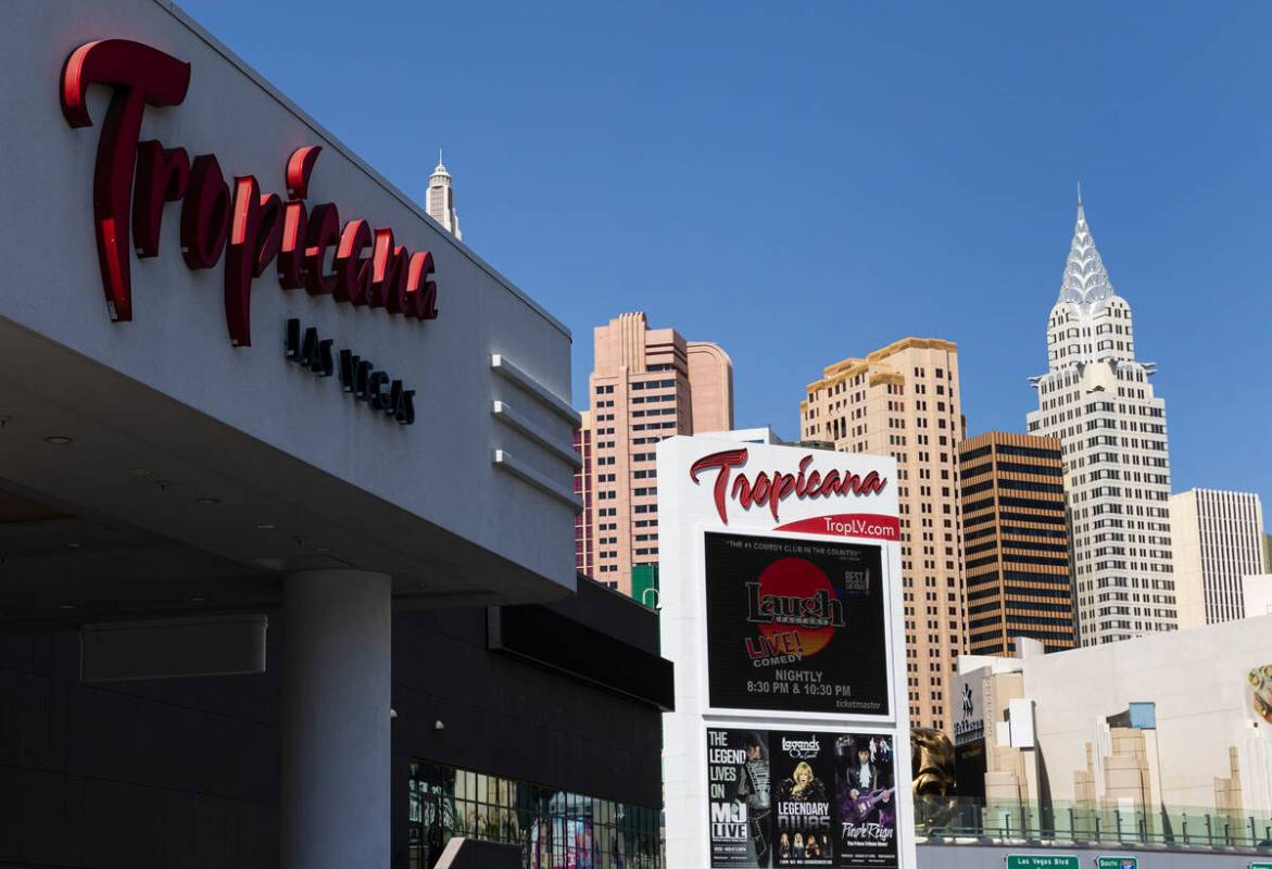 The Tropicana hotel-casino is seen on Wednesday, Sept. 7, 2022, in Las Vegas. The Nevada Gaming ...