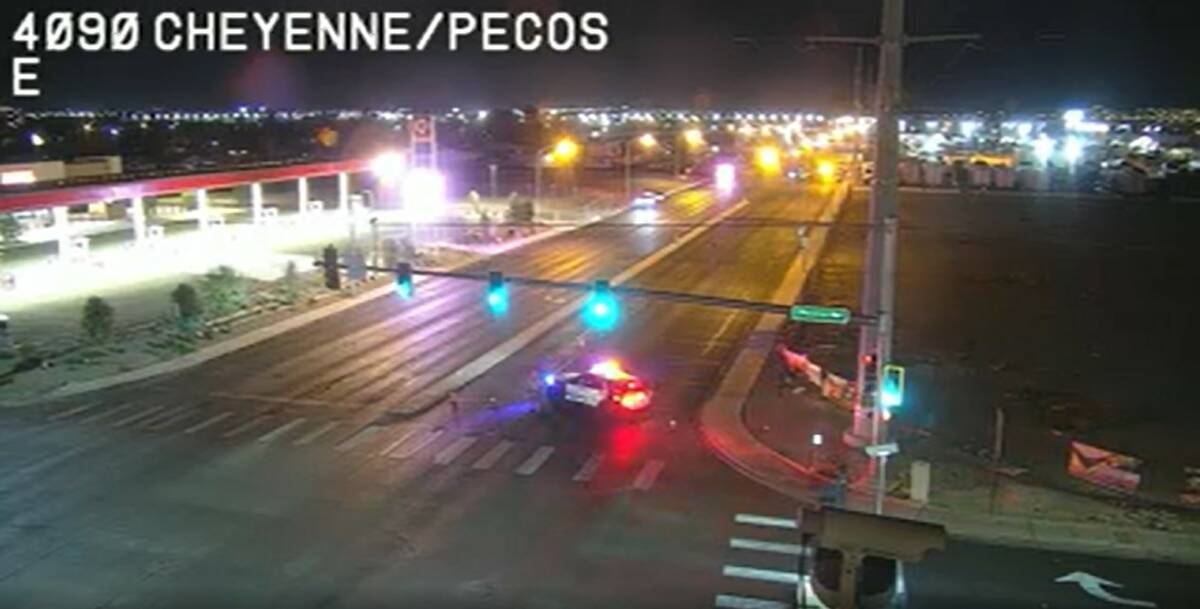 Las Vegas police were investigating a fatal hit-and-run around 10:55 p.m. at North Pecos Road a ...
