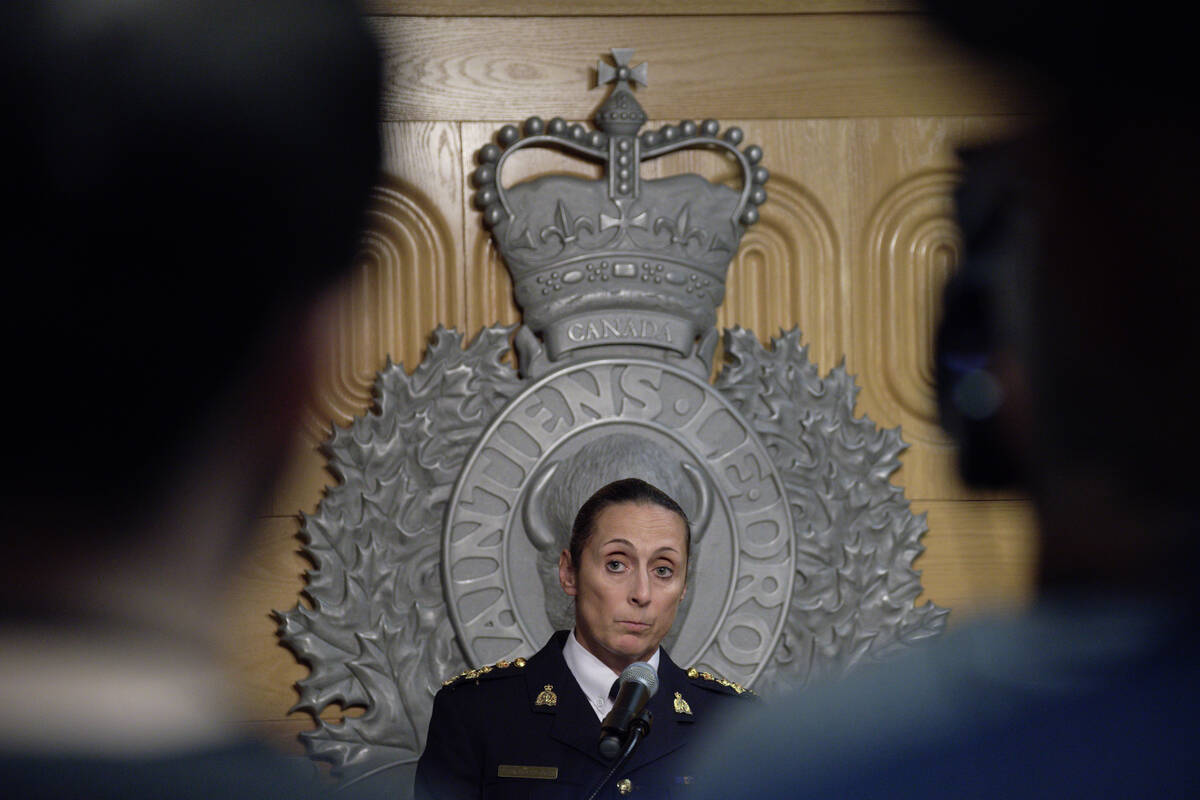 Assistant Commissioner Rhonda Blackmore speaks during a press conference at the Royal Canadian ...