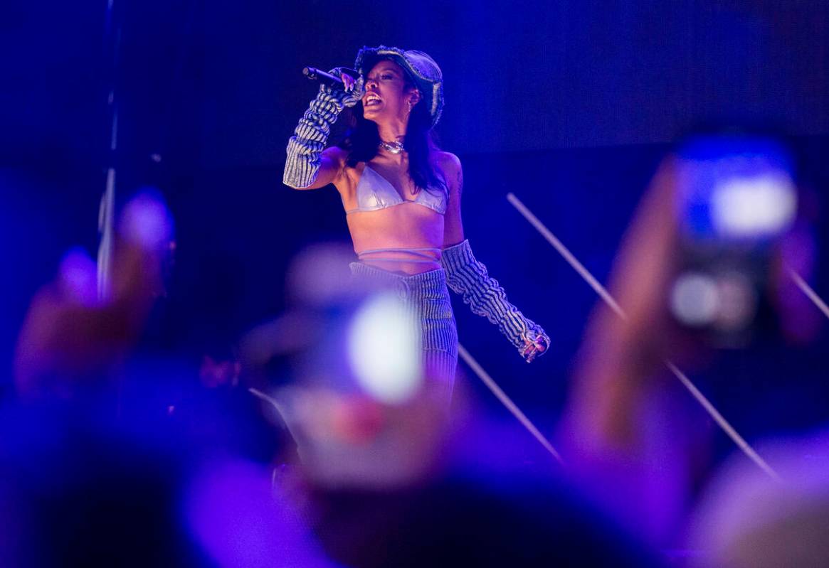 Rico Nasty performs on the Roll the Dice stage during Day N Vegas music festival on Saturday, N ...