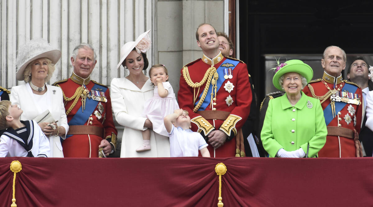 Members of the royal family, including Camilla the Duchess of Cornwall, Prince Charles, Catheri ...