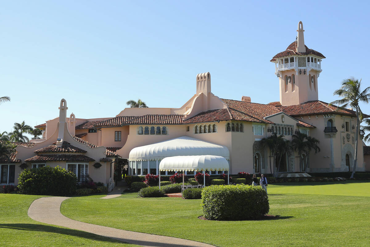 President Donald Trump's Mar-a-Lago estate is seen in Palm Beach, Fla., April 18, 2018. The Jus ...