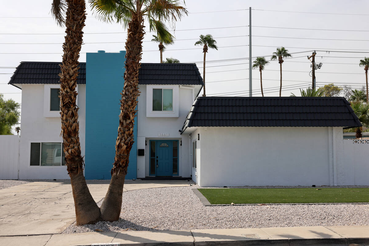 A home for sale at 1661 Sombrero Drive in Las Vegas Friday, Sept. 9, 2022. (K.M. Cannon/Las Veg ...