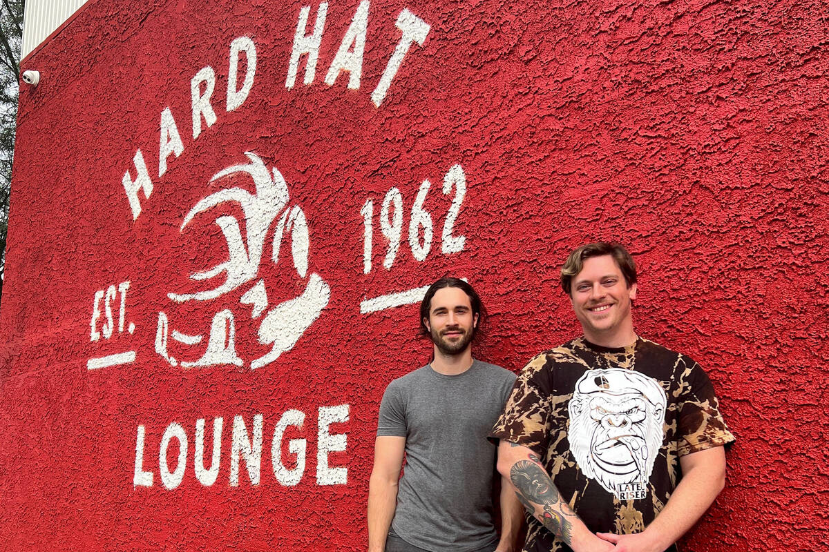 Frankie Sidoris, left, and Robby Cunningham are partners in the legendary Hard Hat Lounge, whic ...