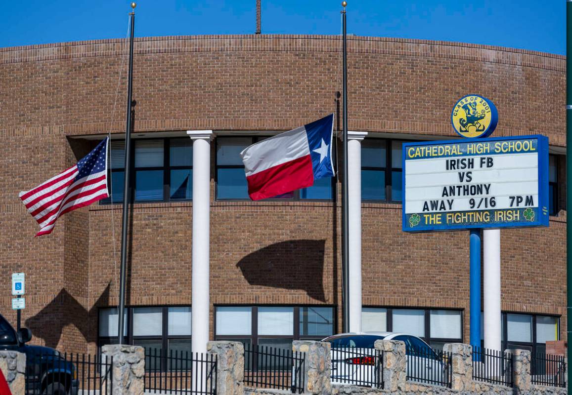 Cathedral High School, formerly attended by Robert Telles, on Thursday, Sept. 15, 2022, in El P ...