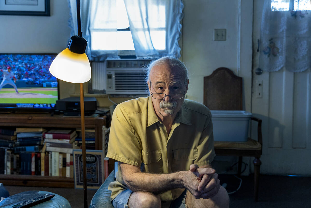 Telles family friend George Thomas at home on Wednesday, Sept. 14, 2022, in El Paso, Texas. (L. ...