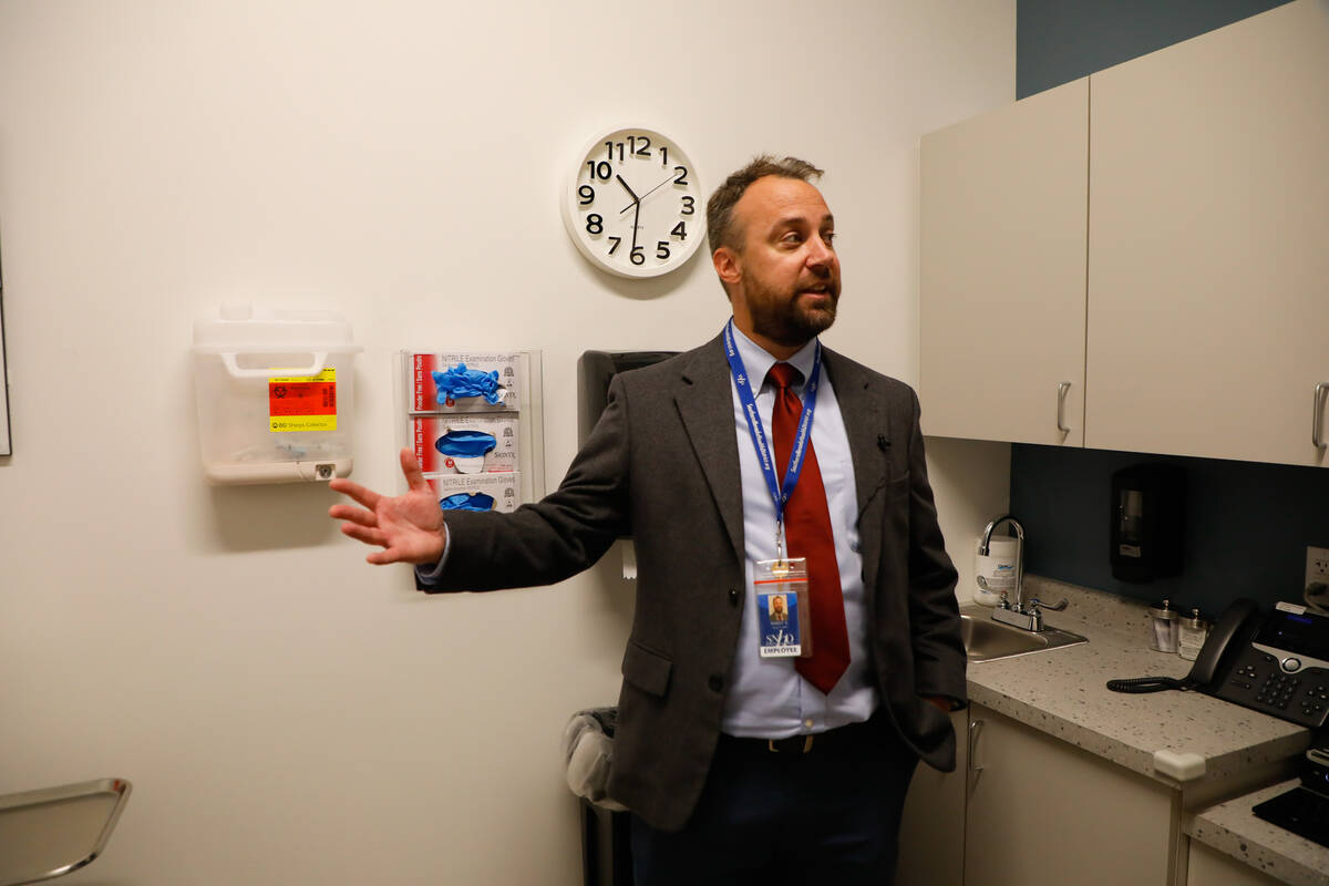 Randy Smith, Federally Qualified Health Center Operations Officer, provides a tour during an op ...