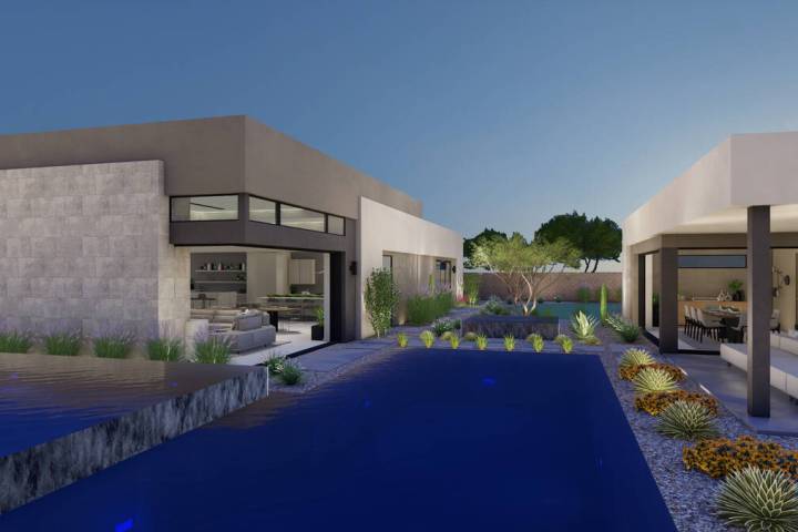 This artist's rendering shows one of four plans in Oasi, a new private gated community in the c ...