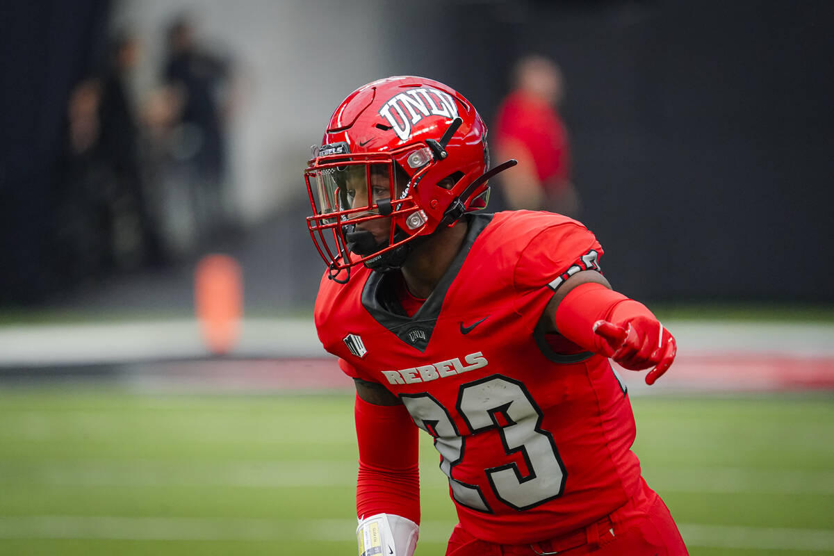 UNLV defensive back Jerrae Williams on the field for the Rebels during their 58-27 win against ...