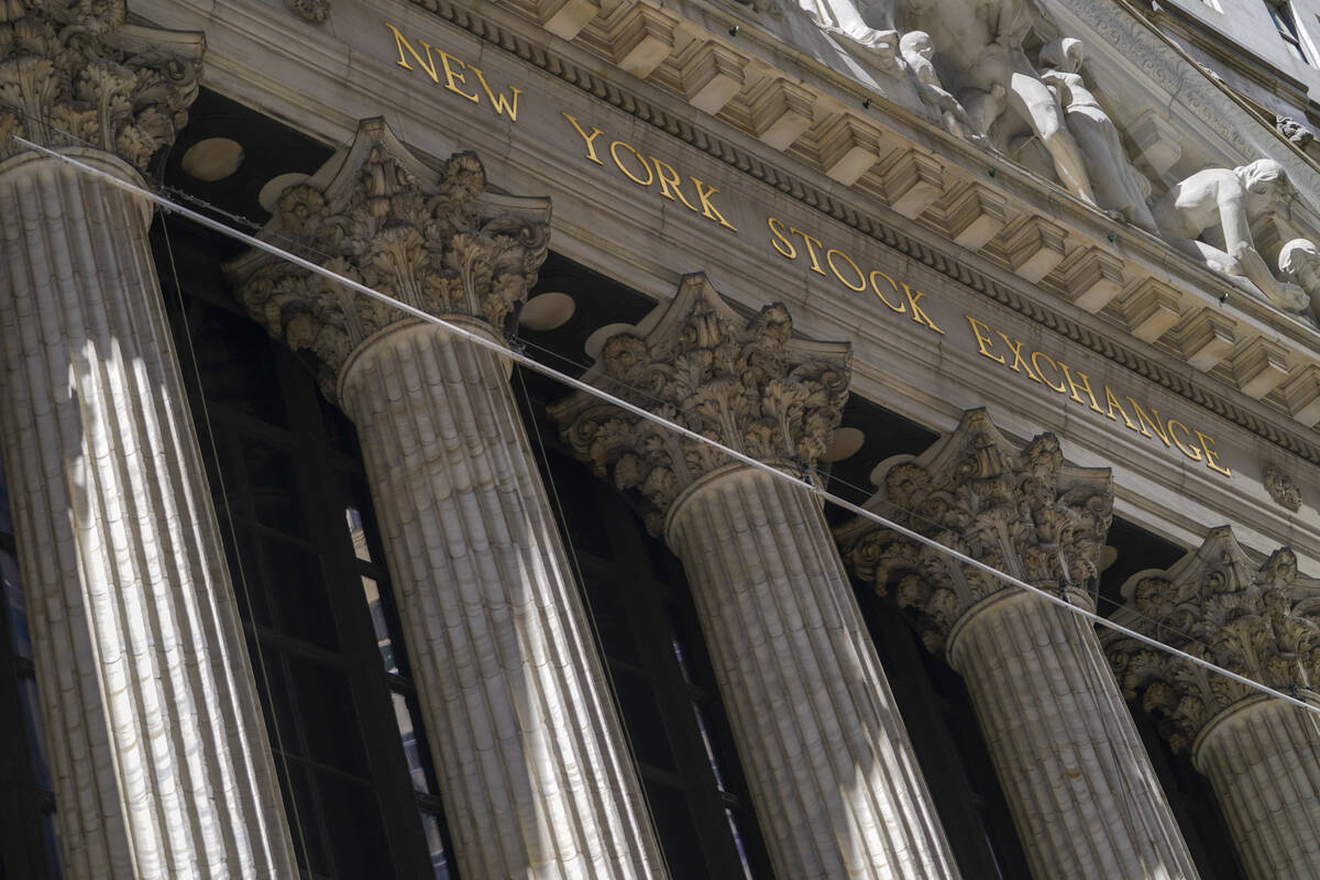 The New York Stock Exchange is seen, Friday, Sept. 23, 2022, in New York. Stocks tumbled worldw ...