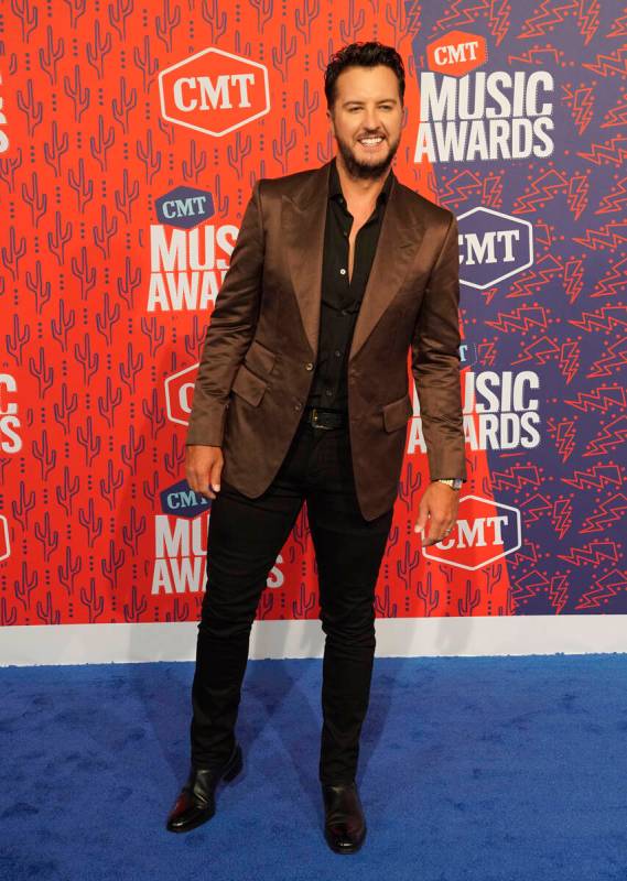 Luke Bryan arrives at the CMT Music Awards on Wednesday, June 5, 2019, at the Bridgestone Arena ...
