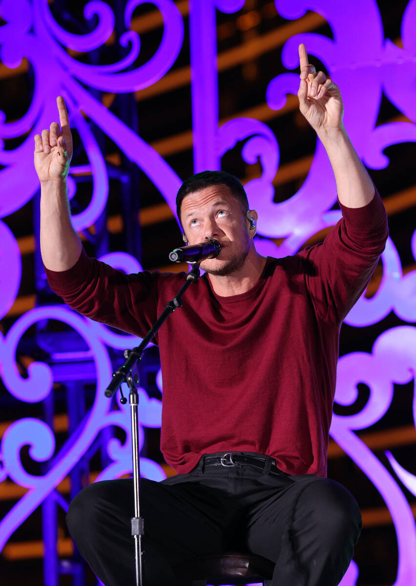 Dan Reynolds of Imagine Dragons performs during Imagine Dragons' eighth annual Tyler Robinson F ...