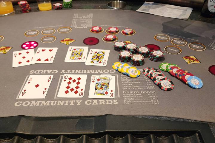 James Saneholtz, of Sarasota, Florida, hit a royal flush while playing Mississippi Stud to capt ...