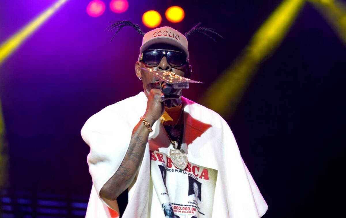 Coolio performs during the "I Love The 90's" tour on Aug. 7, 2022, at RiverEdge Park in Aurora, ...
