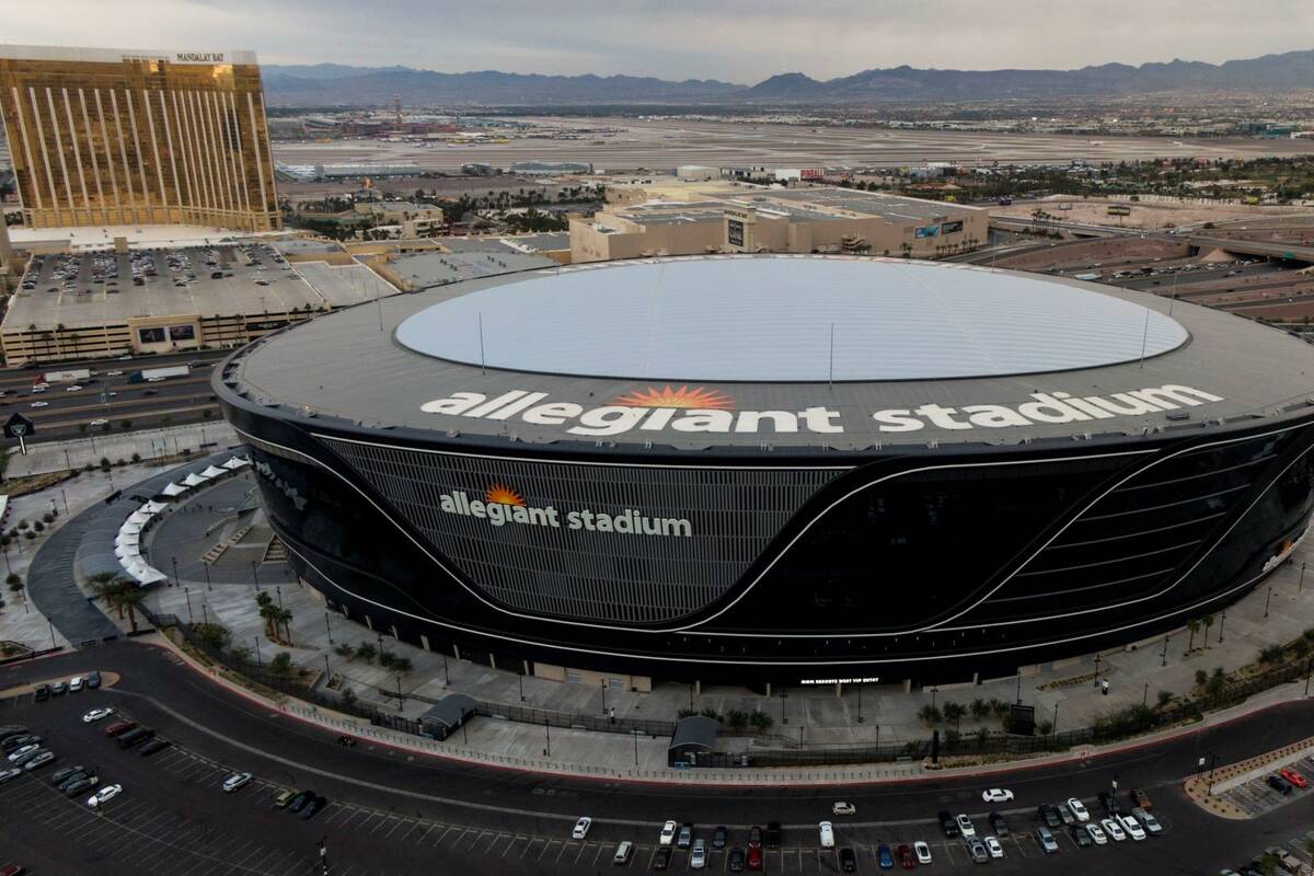 Allegiant Stadium seen here on Dec. 7, 2021. (Las Vegas Review-Journal)