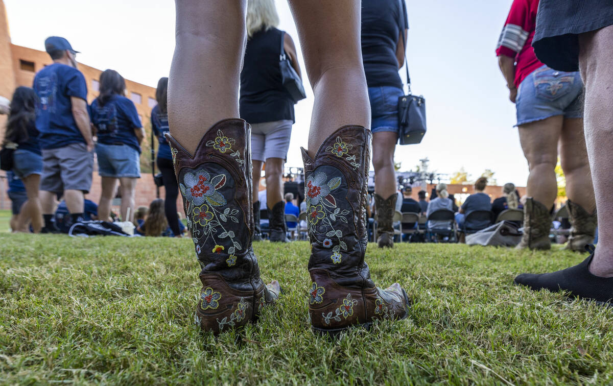Country gear is well represented during the Sunrise Remembrance Ceremony remembering the Route ...
