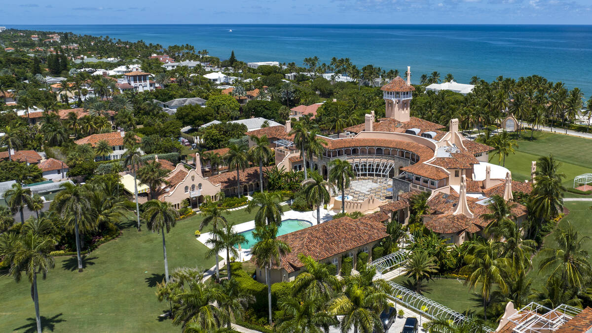 FILE - This is an aerial view of former President Donald Trump's Mar-a-Lago club in Palm Beach, ...