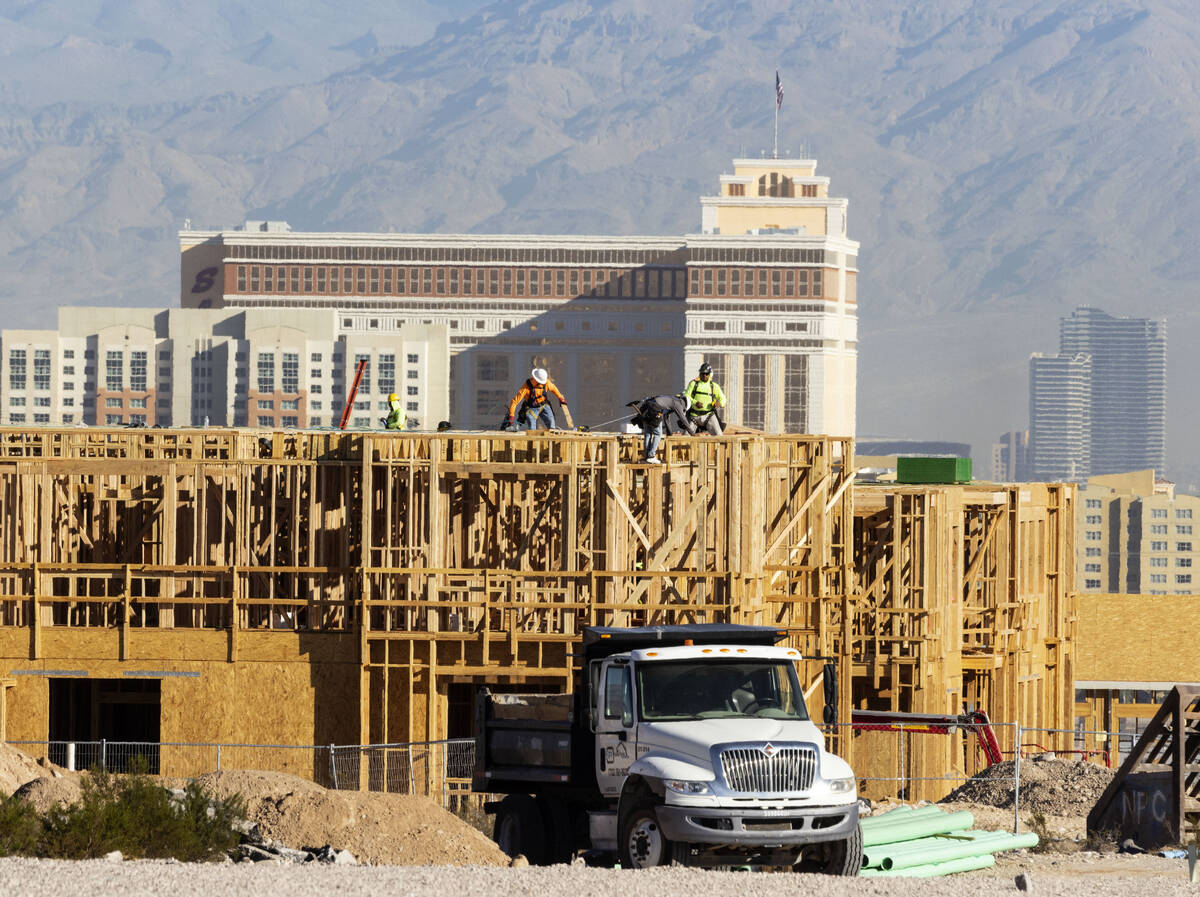 Construction is underway on an apartment complex on Las Vegas Boulevard just north of Barbara L ...