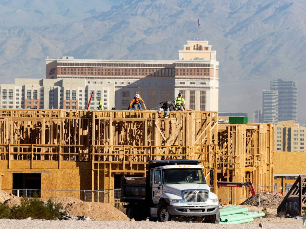 Construction is underway on an apartment complex on Las Vegas Boulevard just north of Barbara L ...