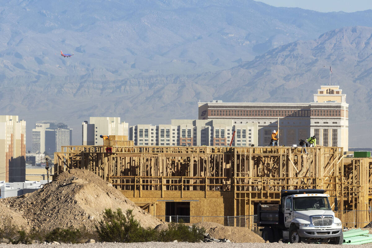 Construction is underway on an apartment complex on Las Vegas Boulevard just north of Barbara L ...