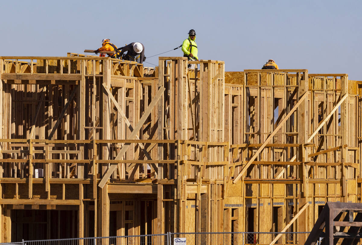 Construction is underway on an apartment complex on Las Vegas Boulevard just north of Barbara L ...