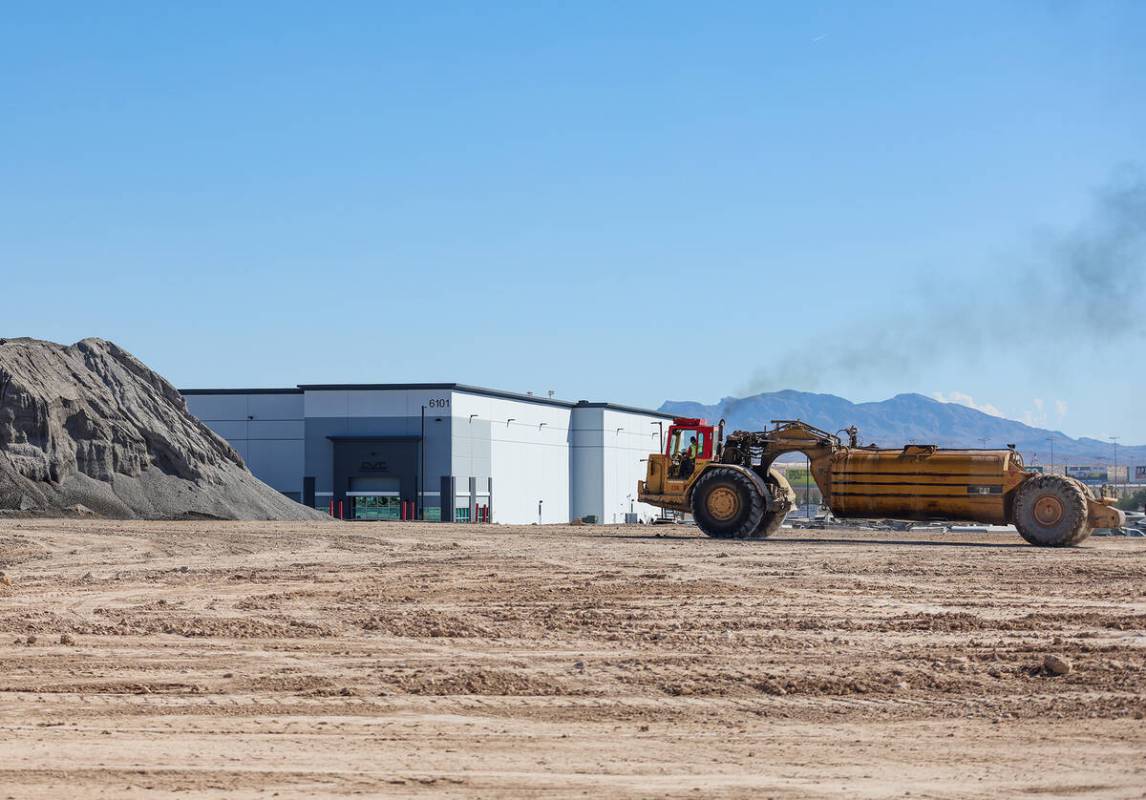 A warehouse project being built near the Las Vegas Motor Speedway by a Chicago developer on Mon ...