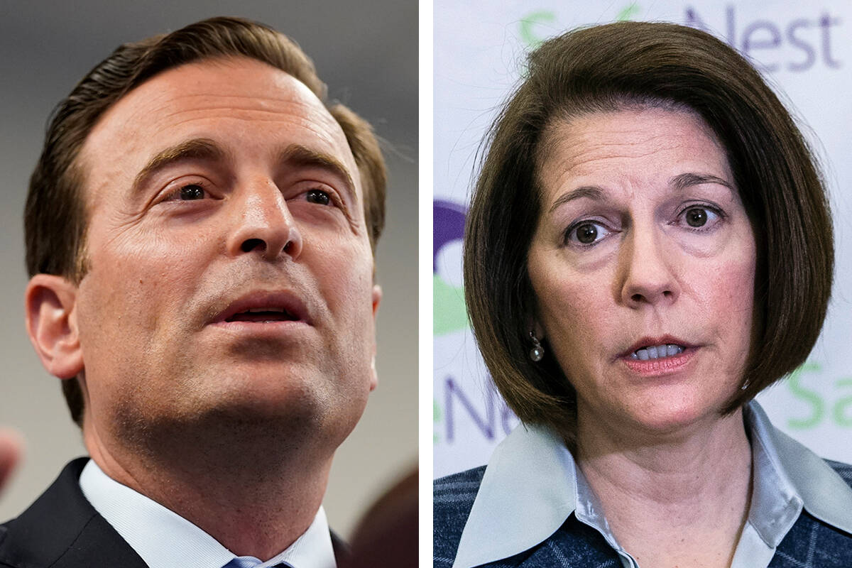 Former Attorney General Adam Laxalt, left, and Sen. Catherine Cortez Masto (Las Vegas Review-Jo ...