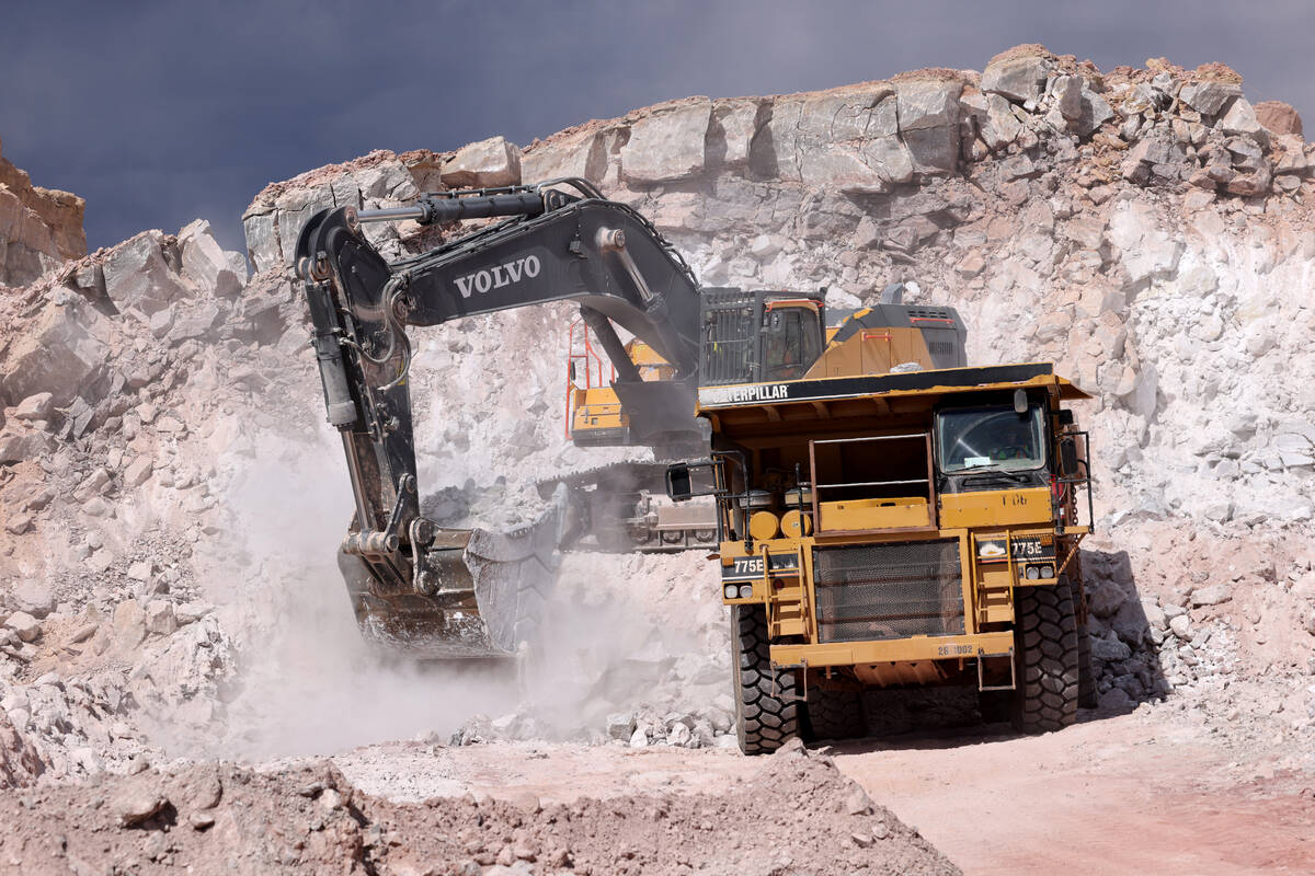 Blue Diamond Hill Gypsum Mine near Red Rock Canyon National Conservation Area west of Las Vegas ...