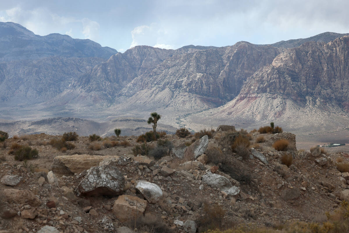 Blue Diamond Hill Gypsum Mine near Red Rock Canyon National Conservation Area west of Las Vegas ...