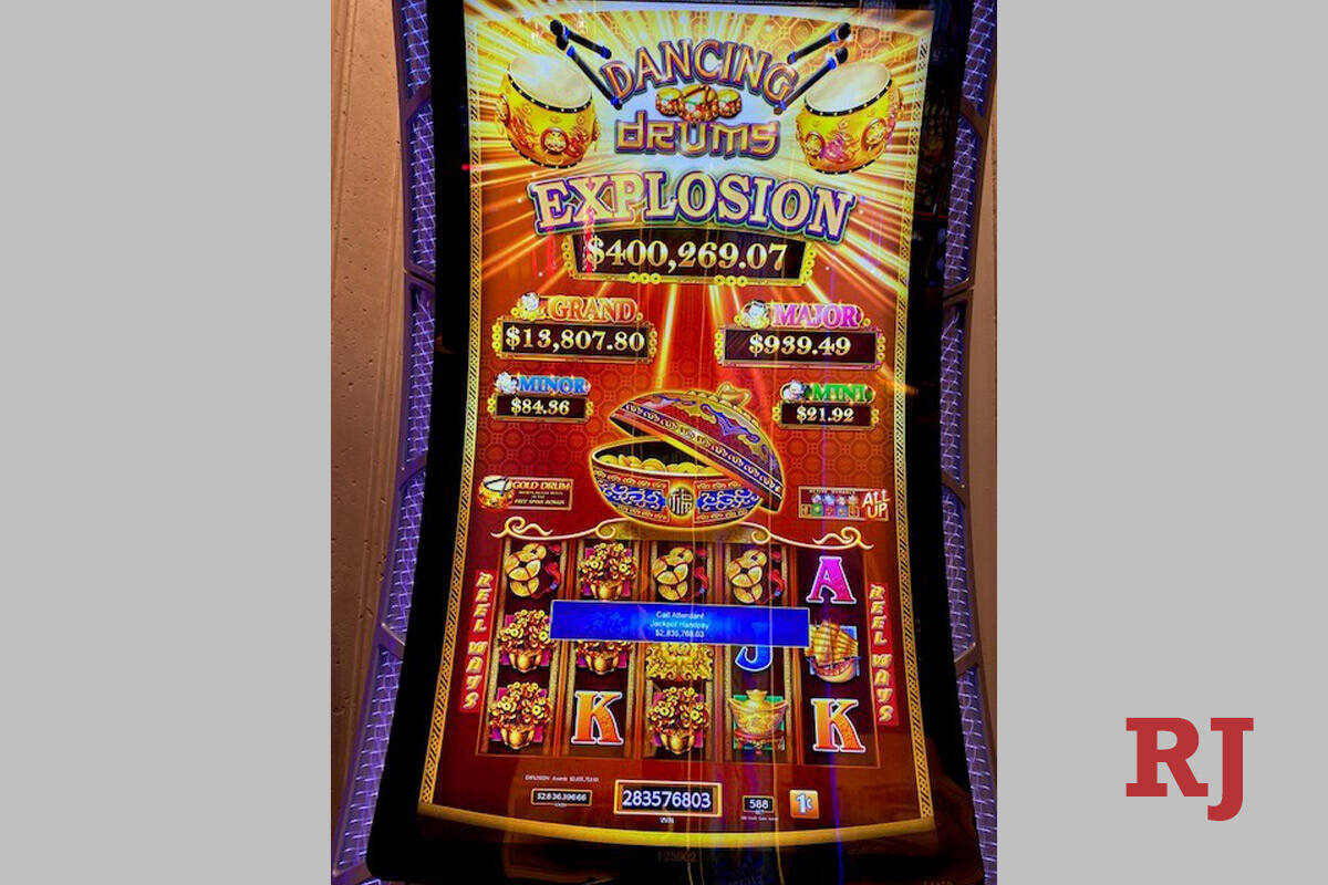 The winner got a Dancing Drums Explosion slot jackpot worth nearly $3 million. (The Venetian Re ...