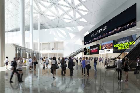 A rendering of the Las Vegas Convention Center's Grand Lobby, which will be built as part of th ...